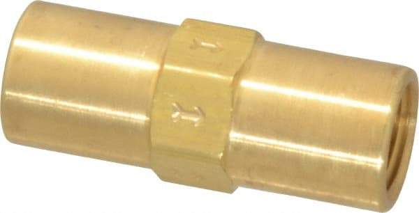 Specialty Mfr - 1/4" Brass Check Valve - Inline, FNPT x FNPT, 500 WOG - Industrial Tool & Supply