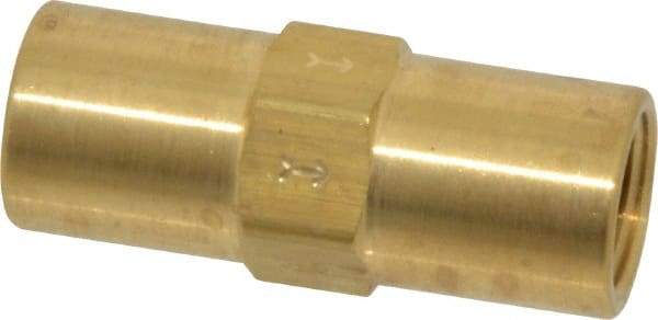 Specialty Mfr - 1/4" Brass Check Valve - Inline, FNPT x FNPT, 500 WOG - Industrial Tool & Supply
