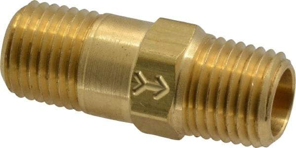 Specialty Mfr - 1/4" Brass Check Valve - Inline, MNPT x MNPT, 500 WOG - Industrial Tool & Supply