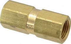 Specialty Mfr - 1/2" Brass Check Valve - Inline, FNPT x FNPT, 500 WOG - Industrial Tool & Supply