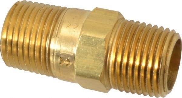 Specialty Mfr - 1/2" Brass Check Valve - Inline, MNPT x MNPT, 500 WOG - Industrial Tool & Supply