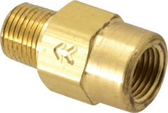 Specialty Mfr - 1/8" Brass Check Valve - Inline, FNPT x MNPT, 500 WOG - Industrial Tool & Supply