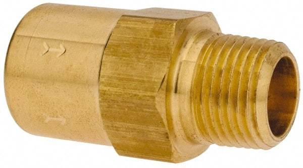 Specialty Mfr - 3/8" Brass Check Valve - Inline, FNPT x MNPT, 500 WOG - Industrial Tool & Supply