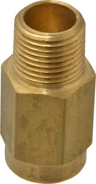 Specialty Mfr - 1/2" Brass Check Valve - Inline, FNPT x MNPT, 500 WOG - Industrial Tool & Supply
