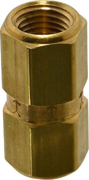 Specialty Mfr - 1/4" Brass Check Valve - Inline, FNPT x FNPT, 1,200 WOG - Industrial Tool & Supply