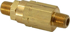 Specialty Mfr - 1/4" Brass Check Valve - Inline, MNPT x MNPT, 3,000 WOG - Industrial Tool & Supply