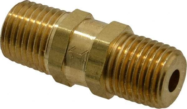 Specialty Mfr - 1/4" Brass Check Valve - Inline, MNPT x MNPT, 2,500 WOG - Industrial Tool & Supply