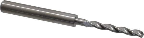 M.A. Ford - 3.4mm 150° Solid Carbide Jobber Drill - Bright Finish, Right Hand Cut, Parabolic Flute, Straight Shank, 66mm OAL, Standard Point - Industrial Tool & Supply