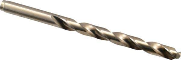 Hertel - 9/32" 135° Cobalt Jobber Drill - Oxide/Gold Finish, Right Hand Cut, Spiral Flute, Straight Shank, 4-1/4" OAL, Split Point - Industrial Tool & Supply
