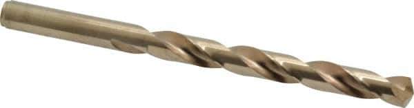 Hertel - 11/32" 135° Cobalt Jobber Drill - Oxide/Gold Finish, Right Hand Cut, Spiral Flute, Straight Shank, 4-3/4" OAL, Split Point - Industrial Tool & Supply
