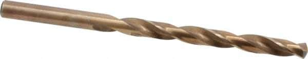 Hertel - Letter D 135° Cobalt Jobber Drill - Oxide/Gold Finish, Right Hand Cut, Spiral Flute, Straight Shank, 4" OAL, Split Point - Industrial Tool & Supply