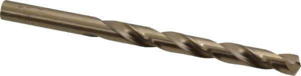 Hertel - Letter O 135° Cobalt Jobber Drill - Oxide/Gold Finish, Right Hand Cut, Spiral Flute, Straight Shank, 4-1/2" OAL, Split Point - Industrial Tool & Supply