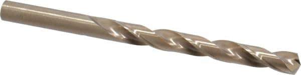 Hertel - Letter R 135° Cobalt Jobber Drill - Oxide/Gold Finish, Right Hand Cut, Spiral Flute, Straight Shank, 4-3/4" OAL, Split Point - Industrial Tool & Supply