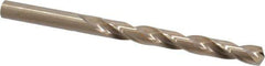Hertel - Letter R 135° Cobalt Jobber Drill - Oxide/Gold Finish, Right Hand Cut, Spiral Flute, Straight Shank, 4-3/4" OAL, Split Point - Industrial Tool & Supply