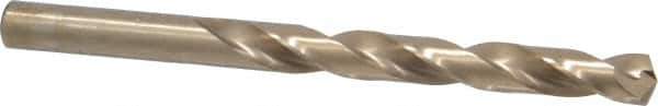 Hertel - Letter X 135° Cobalt Jobber Drill - Oxide/Gold Finish, Right Hand Cut, Spiral Flute, Straight Shank, 5-1/8" OAL, Split Point - Industrial Tool & Supply