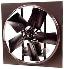 Fantech - 42" Blade, Belt Drive, 1 hp, 17,570 CFM, Totally Enclosed Exhaust Fan - 46" Opening Height x 46" Opening Width, 16" Deep, 8-1/2" Projection, 208 to 220/440 Volt, 1 Speed, Three Phase - Industrial Tool & Supply