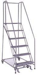 Ballymore - 90" 6 Step Ladder - 350 Lb Capacity, 60" Platform Height, 30" Base Width x 46" Depth, Grip Strut - Industrial Tool & Supply