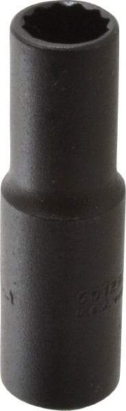 Proto - 3/8", 3/8" Drive, Deep Hand Socket - 12 Points, 2-1/8" OAL, Alloy Steel, Black Finish - Industrial Tool & Supply