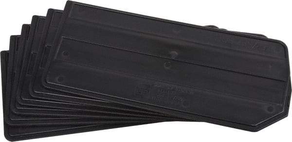 Quantum Storage - 10.9" Wide x 5" High, Black Bin Divider - Use with Quantum Storage Systems - QUS 230, QUS 235 - Industrial Tool & Supply