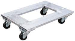 Vestil - 900 Lb Capacity Aluminum Flush Open Frame Dolly - 24" Long x 18" Wide x 5-1/4" High, 3" Wheels - Industrial Tool & Supply