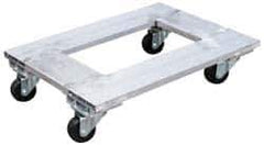 Vestil - 900 Lb Capacity Aluminum Flush Open Frame Dolly - 24" Long x 18" Wide x 5-1/4" High, 3" Wheels - Industrial Tool & Supply