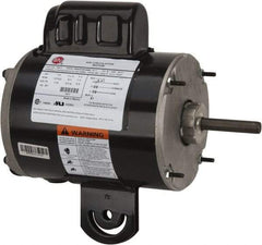 US Motors - 1/4 hp, TEAO Enclosure, Auto Thermal Protection, 1,075 RPM, 115 Volt, 60 Hz, Single Phase Permanent Split Capacitor (PSC) Motor - Size 48YZ Frame, Yoke Mount, 2 Speed, Ball Bearings, 4.2 Full Load Amps, B Class Insulation, Reversible - Industrial Tool & Supply