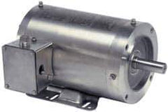 US Motors - 1.5 hp, TENV Enclosure, No Thermal Protection, 1,725 RPM, 208-230/460 Volt, 60 Hz, Three Phase Energy Efficient Motor - Size 145TC Frame, C-Face/Base Mount, 1 Speed, Ball Bearings, 4.9-4.8/2.4 Full Load Amps, F Class Insulation, Reversible - Industrial Tool & Supply