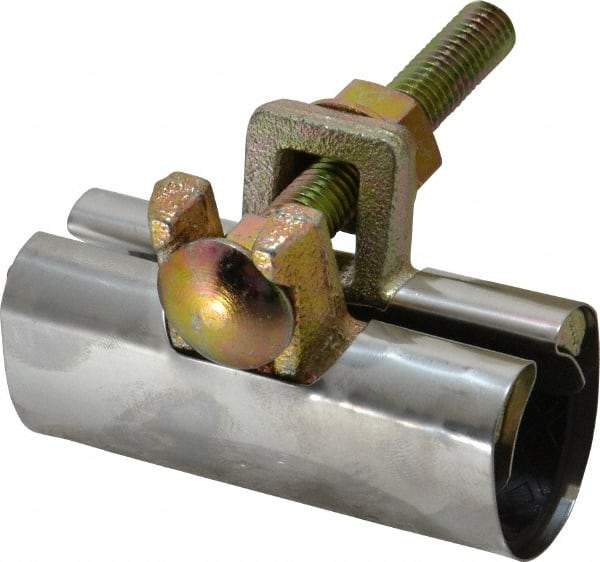 B&K Mueller - 3/4" Pipe Single Bolt 3" Repair Clamp - For Providing Strong Positive Seal In Repairing Leaking Pipes - Industrial Tool & Supply