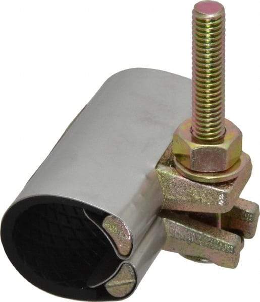 B&K Mueller - 1" Pipe Single Bolt 3" Repair Clamp - For Providing Strong Positive Seal In Repairing Leaking Pipes - Industrial Tool & Supply
