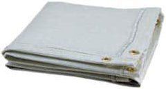 Steiner - 6' High x 4' Wide Uncoated Fiberglass Welding Blanket - White, Grommet - Industrial Tool & Supply