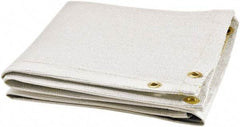 Steiner - 6' High x 6' Wide x 0.08" Thick Uncoated Fiberglass Welding Blanket - White, Grommet - Industrial Tool & Supply