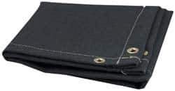Steiner - 6' High x 4' Wide Acrylic Coated Fiberglass Welding Blanket - Black, Grommet - Industrial Tool & Supply
