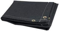 Steiner - 6' High x 4' Wide Acrylic Coated Fiberglass Welding Blanket - Black, Grommet - Industrial Tool & Supply