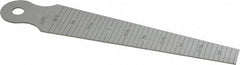 SPI - 5/8 to 1-3/16 Inch Measurement, 1 Leaf Taper Gage - 6 Inch Long, 1/64 Inch Graduation - Industrial Tool & Supply