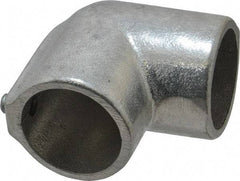 Hollaender - 1-1/4" Pipe, 90° Elbow, Aluminum Alloy Elbow Pipe Rail Fitting - Bright Finish - Industrial Tool & Supply