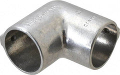 Hollaender - 2" Pipe, 90° Elbow, Aluminum Alloy Elbow Pipe Rail Fitting - Bright Finish - Industrial Tool & Supply