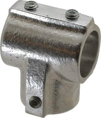 Hollaender - 3/4" Pipe, 90° Three Socket Tee, Aluminum Alloy Tee Pipe Rail Fitting - Bright Finish - Industrial Tool & Supply