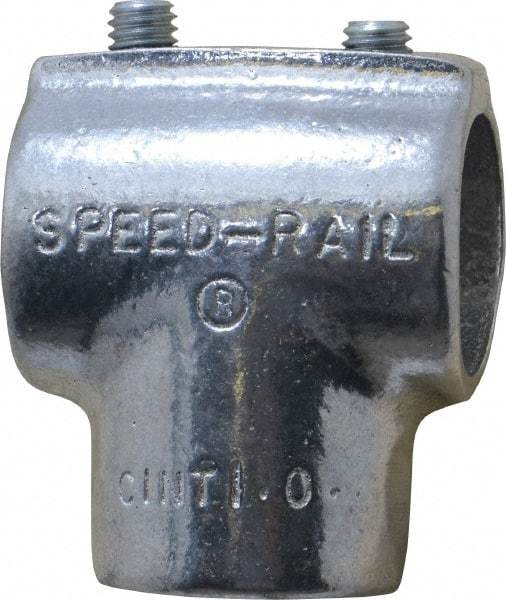 Hollaender - 1" Pipe, 90° Three Socket Tee, Aluminum Alloy Tee Pipe Rail Fitting - Bright Finish - Industrial Tool & Supply
