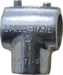 Hollaender - 1" Pipe, 90° Three Socket Tee, Aluminum Alloy Tee Pipe Rail Fitting - Bright Finish - Industrial Tool & Supply