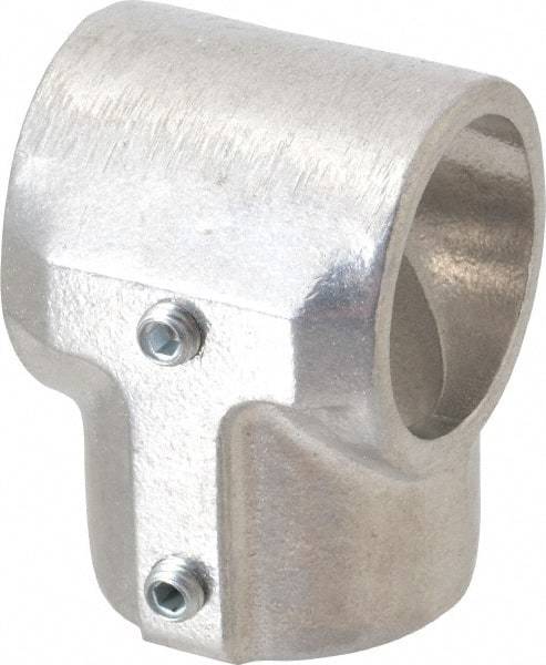 Hollaender - 1-1/2" Pipe, Tee-E, Aluminum Alloy Tee Pipe Rail Fitting - Bright Finish - Industrial Tool & Supply