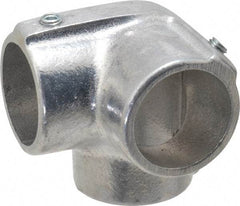 Hollaender - 1-1/4" Pipe, Side Outlet Elbow, Aluminum Alloy Elbow Pipe Rail Fitting - Bright Finish - Industrial Tool & Supply