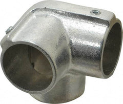 Hollaender - 1-1/2" Pipe, Side Outlet Elbow, Aluminum Alloy Elbow Pipe Rail Fitting - Bright Finish - Industrial Tool & Supply
