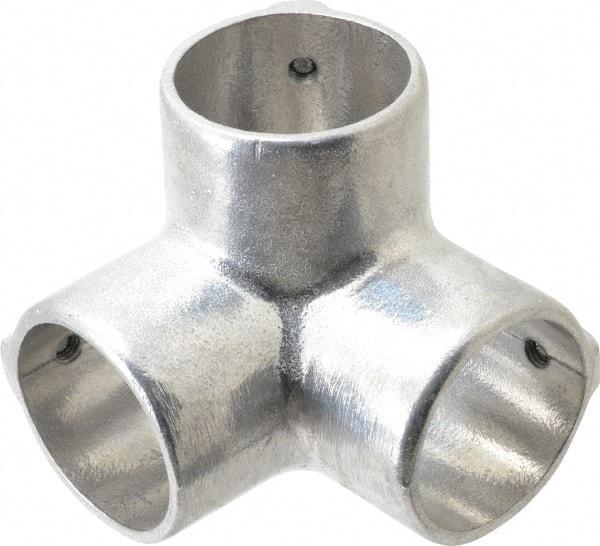 Hollaender - 2" Pipe, Side Outlet Elbow, Aluminum Alloy Elbow Pipe Rail Fitting - Bright Finish - Industrial Tool & Supply