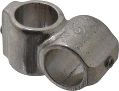 Hollaender - 3/4" Pipe, Short Barrel Crossover, Aluminum Alloy Cross Pipe Rail Fitting - Bright Finish - Industrial Tool & Supply