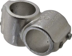 Hollaender - 1" Pipe, Short Barrel Crossover, Aluminum Alloy Cross Pipe Rail Fitting - Bright Finish - Industrial Tool & Supply