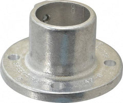 Hollaender - 1-1/2" Pipe, Base Flange, Aluminum Alloy Flange Pipe Rail Fitting - Bright Finish - Industrial Tool & Supply