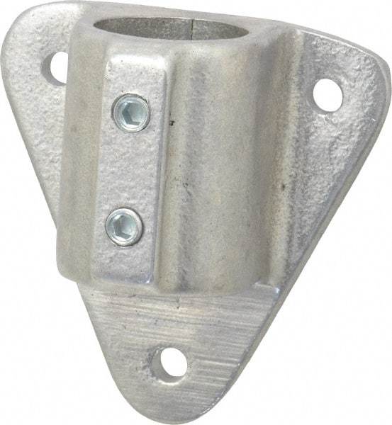 Hollaender - 1" Pipe, Wall Mount Flange, Aluminum Alloy Flange Pipe Rail Fitting - Bright Finish - Industrial Tool & Supply