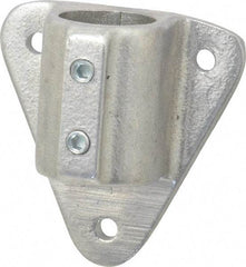 Hollaender - 1" Pipe, Wall Mount Flange, Aluminum Alloy Flange Pipe Rail Fitting - Bright Finish - Industrial Tool & Supply