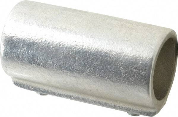 Hollaender - 1" Pipe, Aluminum Alloy Straight Coupling Pipe Rail Fitting - Bright Finish - Industrial Tool & Supply