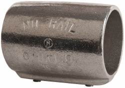 Hollaender - 2" Pipe, Aluminum Alloy Straight Coupling Pipe Rail Fitting - Bright Finish - Industrial Tool & Supply